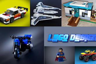 model lego technic car, house, bike, ship, toys with pdf instruction