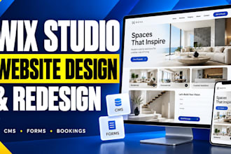 design or redesign your wix studio website with cms and forms for your business