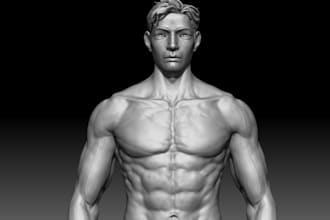 create custom 3d character and collectible figure, articulation for 3d printing