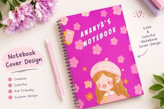 design a creative and attractive notebook cover