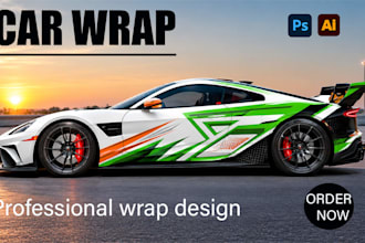 design professional vehicle wrap, car wrap, van wrap and truck graphics