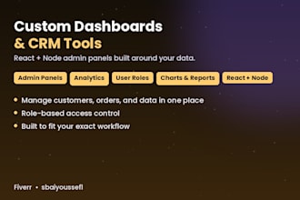 build a custom dashboard or CRM with react and node