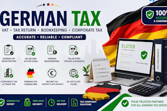 do german tax return, vat, income tax, corporate tax, bookkeeping for businesses