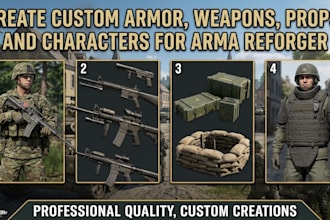 create custom armor weapons props and characters for arma reforger