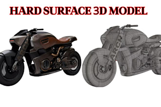 3d print ready hard surface 3d modeling for motorcycle vehicle mechanical parts