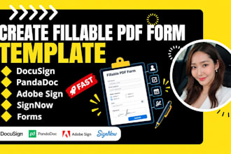 create fillable pdf form template docusign pandadoc adobe sign signnow forms