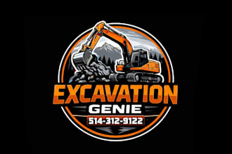 create fantastic and gorgeous excavation logo design
