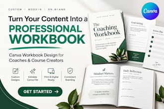 design a professional canva workbook for coaches and course creators