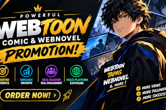 promote your webcomic, webtoon promotion, tapas, manga, comic