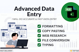 do data entry for your work
