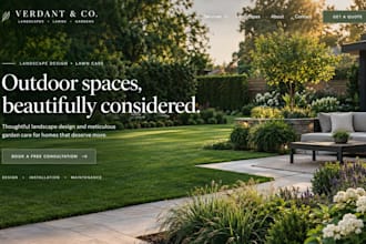 design wix landscaping website squarespace lawn care garden website
