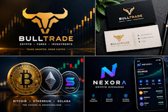 design professional crypto token and  blockchain logo