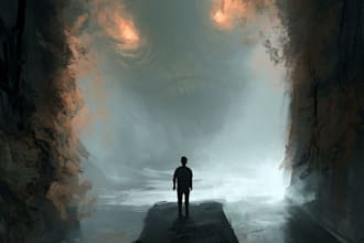 do create a dark, horror, underground art illustration