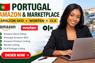 do amazon store setup, portugal amazon seo listing, worten listing, olx listing