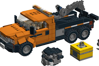 design custom lego mocs in bricklink studio with instructions and parts list