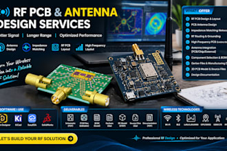 design rf pcb antenna, impedance matching rf layout and high frequency wireless