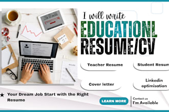 write  for academic, student resume to institutional standard