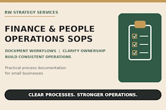 write finance and HR sops for your small business