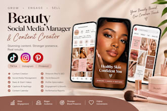 beauty tiktok instagram pinterest social media manager and content creator