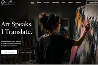 do squarespace wix fine art website artist portfolio gallery exhibition website