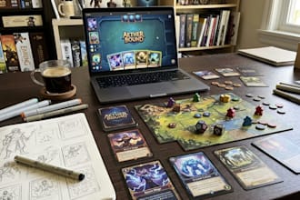 design custom card game, card game art, game assets for board and digital games