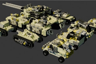 design a custom lego car,  miniature, vehicle or technic moc with instructions