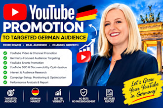promote your youtube video and channel to targeted german audience with SEO