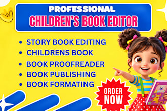 edit and proofread your children story book kids book