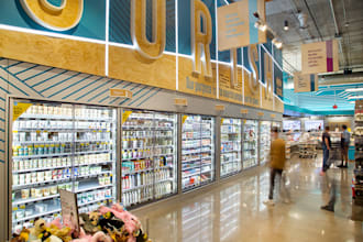 3d grocery, shopping mall, supermarket interior boutique
