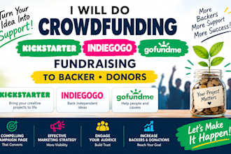 do crowdfunding kickstarter indiegogo gofundme fundraising to backers donors