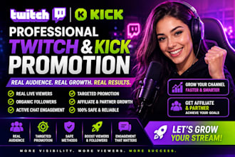 do twitch channel promotion, boost twitch live viewers