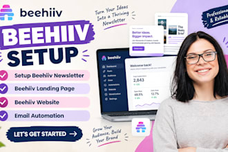 setup beehiiv newsletter beehiiv landing page beehiiv website email automation
