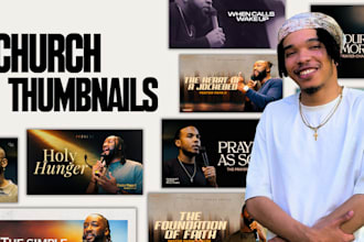 design professional church youtube sermon thumbnails