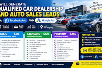 run facebook instagram and meta ads for car dealership leads and sales