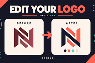 edit your logo recolor change text and remove the background