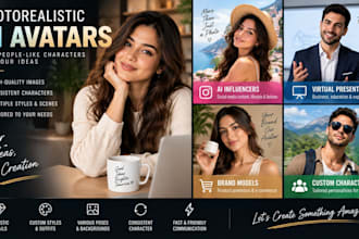 create a photorealistic ai influencer or virtual presenter