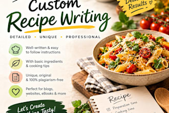 write and format your recipe book and cook book for amazon KDP