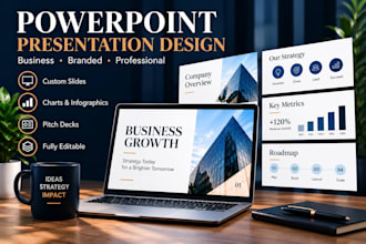 create powerpoint templates, business presentations, branded slide decks