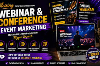 market webinars conferences online events with event marketing and ticket sales