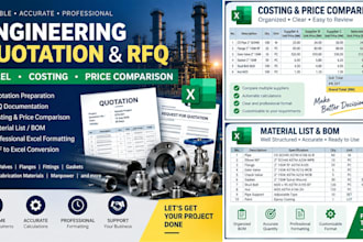 prepare professional engineering quotations and rfqs