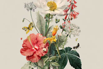 draw an unique botanical illustration