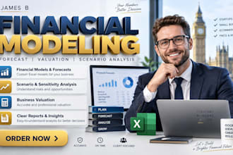 build financial model, forecast, valuation, cash flow, scenario analysis inexcel