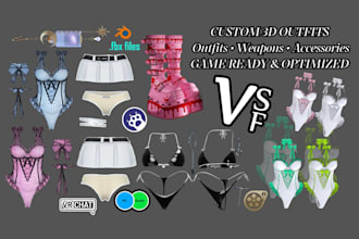 model, edit and port vrchat outfits, sfm, tf2, gmod weapons and skyrim assets
