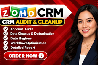 audit zoho CRM account cleanup deduplication data hygiene workflow report