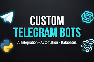 develop a custom python telegram bot for your business