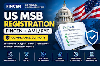 register your US msb with fincen and provide aml compliance support