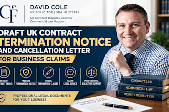 draft uk contract termination notice and cancellation letter for business claims