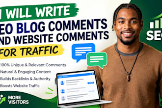 write SEO blog comments and website comments for traffic