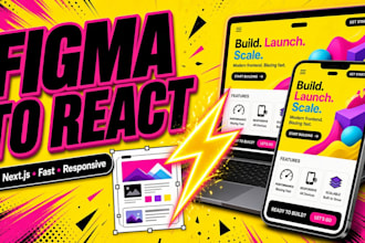 convert your figma into a react or nextjs frontend