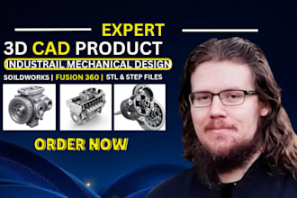 do 3d product modeling, cad design and realistic rendering, soildwork mechanical